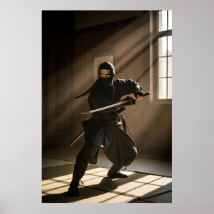 Japanischer Ninja-Shadow-Warrior Poster
