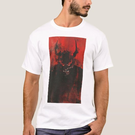 Japanischer Noh Maskon Hannya Demon Design T - Shi T-Shirt (Vorderseite)