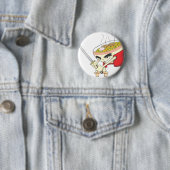 Japanischer Nudelsuppe-Kämpfer mit Samurai-Klinge Button (Beispiel)