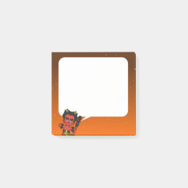 Japanischer Oger Yokai: Rote Oni-Sprechblase Post-it Klebezettel