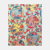 Japanischer Okinawan Dye (Bingata) Fleecedecke (Vorderseite)