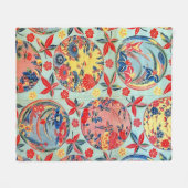 Japanischer Okinawan Dye (Bingata) Fleecedecke (Vorderseite (Horizontal))