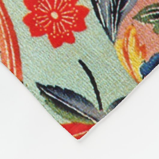 Japanischer Okinawan Dye (Bingata) Fleecedecke (Ecke)