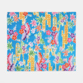 Japanischer Okinawan Dye (Bingata) Fleecedecke (Vorderseite (Horizontal))