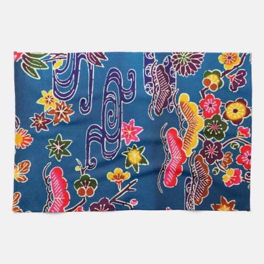 Japanischer Okinawan Dye (Bingata) Geschirrtuch (Horizontal)