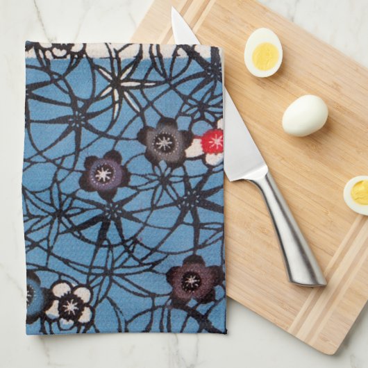 Japanischer Okinawan Dye (Bingata) Geschirrtuch (Viertel Falte)