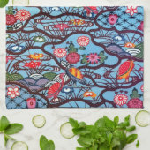 Japanischer Okinawan Dye (Bingata) Geschirrtuch (Gefaltet)