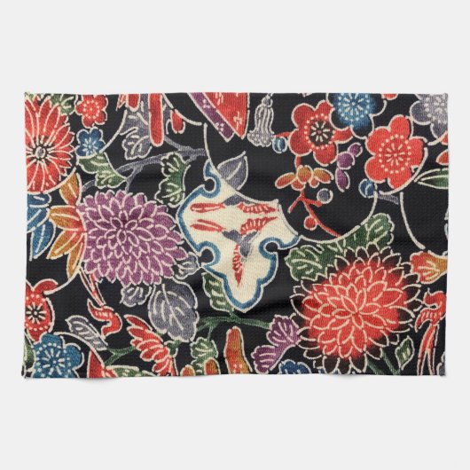 Japanischer Okinawan Dye (Bingata) Geschirrtuch (Horizontal)