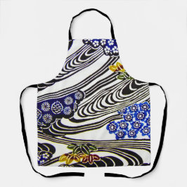 Japanischer Okinawan Dye (Bingata) Schürze