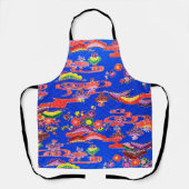 Japanischer Okinawan Dye (Bingata) Schürze (Vorderseite)