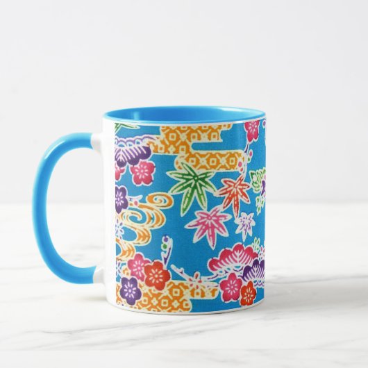Japanischer Okinawan Dye (Bingata) Tasse (Links)