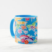 Japanischer Okinawan Dye (Bingata) Tasse (Vorderseite Links)