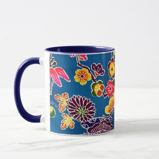 Japanischer Okinawan Dye (Bingata) Tasse (Links)