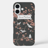 Japanischer Origami Crane Cherry Blossom Case-Mate iPhone Hülle (Rückseite)