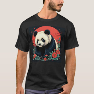 Japanischer Panda Art Graphic T - Shirt