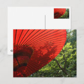 Japanischer Parasol Postkarte (Vorne/Hinten)