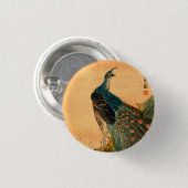 Japanischer Pfau no.2 Button (Vorne & Hinten)
