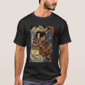 Japanischer Pfeil verletzt Samurai Riding Sea Crab T-Shirt (Vorderseite)