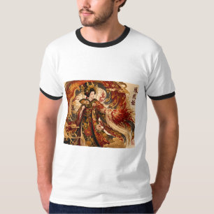 Japanischer Phoenix-Geisha-Kunst Mythologie-Desi T-Shirt