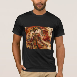 Japanischer Phoenix-Geisha-Kunst   Mythologie-Desi T-Shirt