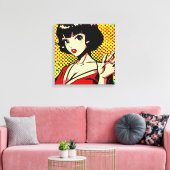Japanischer Pop #4 Leinwanddruck (Insitu (Wohnzimmer))