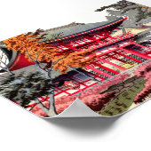 Japanischer Red Temple Spring Poster (Ecke)