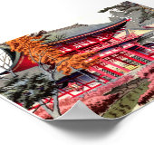 Japanischer Red Temple Spring Poster (Ecke)