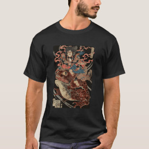 Japanischer Retro Artwork Samurai Riding Giant Toa T-Shirt