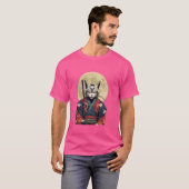 Japanischer Retro Samurai Cat Warrior T - Shirt (Vorne ganz)