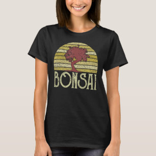 Japanischer Retro-Sonnenuntergang-Bonsai-Baumliebh T-Shirt