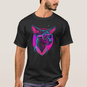 Japanischer Retro-Vaporwave-Cyberpunk-Dobermann-Hu T-Shirt