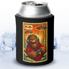 Japanischer Retro-Vintage-UFO-Bigfoot-lustiger Gam Dosenkühler