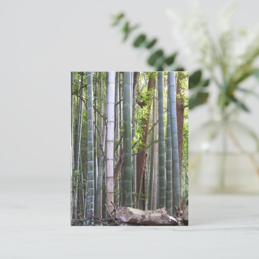 Japanischer Riesenwald, Sagano, Kyoto, Japan Postkarte (Stehend Vorderseite)