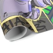 Japanischer Roboter Geschenkpapier (Rolleneckpunkt)