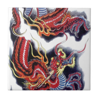 Japanischer Roter Drache Fliese