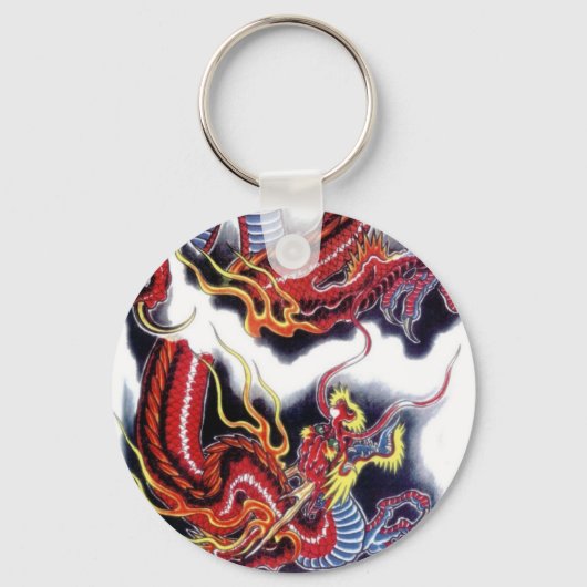 Japanischer Roter Drache Schlüsselanhänger (Vorderseite)