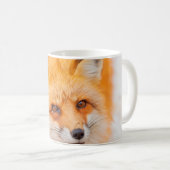 Japanischer Roter Fuchs, der ruht, schläft und spi Kaffeetasse (VorderseiteRechts)