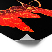 Japanischer Roter Papagei auf Baumzweig von Ito Ja Poster (Ecke)