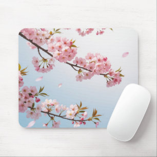 Japanischer Sakura-Blütenzweig Florale Mauspad