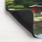 Japanischer Sakura Cherry Blossom Garden Shrine Po Mousepad (Ecke)