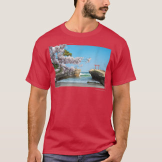 Japanischer Sakura Cherry Blossom Tree Beach T - S T-Shirt
