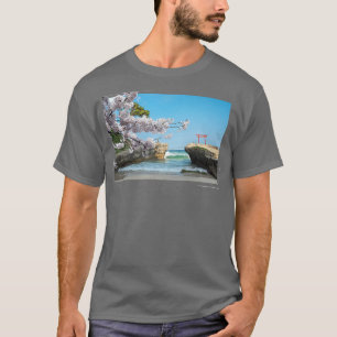 Japanischer Sakura Cherry Blossom Tree Beach T-Shirt