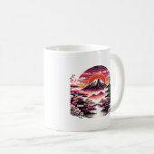 Japanischer Sakura Garden Mount Fuji Cherry Blosso Kaffeetasse (VorderseiteRechts)