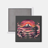 Japanischer Sakura Garden Mount Fuji Cherry Blosso Magnet (Vorderseite/Rückseite)