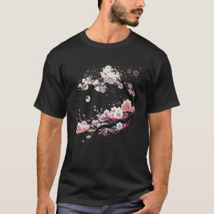 Japanischer Sakura-Garten Geisha Mount Fuji Kirsch T-Shirt