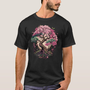 Japanischer Sakura-Garten Geisha Mount Fuji Kirsch T-Shirt