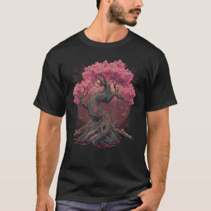 Japanischer Sakura-Garten Geisha Mount Fuji Kirsch T-Shirt
