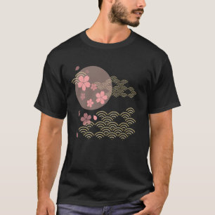Japanischer Sakura-Garten Japanische Kunst Welle M T-Shirt