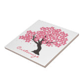 Japanischer Sakura-Kirschblüten Thunder_Cove Fliese (Seite)