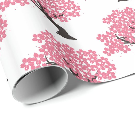 Japanischer Sakura-Kirschblüten Thunder_Cove Geschenkpapier (Rolleneckpunkt)